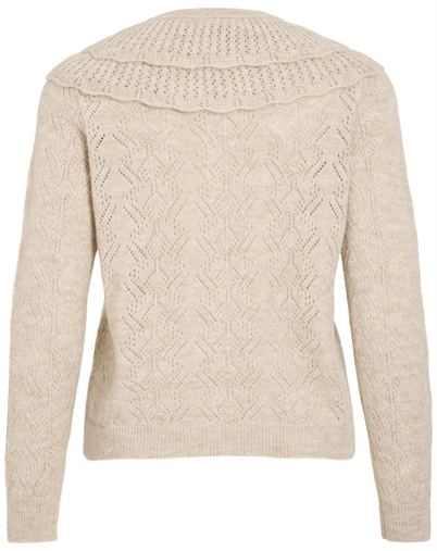Vila - VILashi Detail Knit Cardigan - Natural Melange
